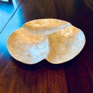 Vintage Capiz Shell Decorative Serving Dish/Display Plate 10”